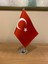 Türkiye Masa Bayrağı Krom Direkli Tekli Bayrak 1