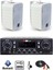Wall Small Paket-1 Hoparlör ve Anfi Ses Sistemi Seti (1 ANFİ + 2 HOPARLÖR) 1