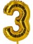 100 cm Rakam Balon 0123456789 Yaş Gold 1