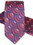 Erkek Kiraz Rengi Slim Kesim Mendilli Desenli Kravat 2