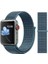 Apple Watch Seri 2,3,4,5,6,se,7 Uyumlu 42/44/45 mm Spor Loop Kumaş Hasır Kordon Mavi 1
