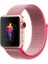 Apple Watch Seri 2,3,4,5,6,se,7 Uyumlu 42/44/45 mm Spor Loop Kumaş Hasır Kordon Nar Çiçeği 1