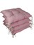 Toz Pembe Duck Keten 4'lü Set Sandalye Minderi 1