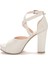 3210-2058 Çupra Abiye 11 cm Platform Topuk Bayan Sandalet Ayakkabı 5