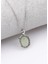 Prehnite Doğal Taş 925 Ayar Gümüş Kolye 2