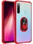 Xiaomi Redmi Note 8 Kılıf Şeffaf Sararmaz Yüzüklü Mola Kapak Kırmızı 1