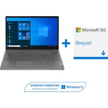 Lenovo V15 IIL Intel Core i3 1005G1 8GB 256GB SSD Windows 10 Home 15.6" FHD Taşınabilir Bilgisayar 82C500QTTX + Microsoft 365 1 Yıllık Dijital Bireysel