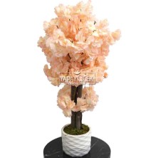 Yapay Çiçek Deposu Yapay Küçük Bahar Dalı Ağacı 75 cm Somon
