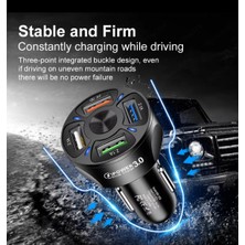 Power Araç Şarj Cihazı 4 Port USB Li Çakmak Şarj Soketl