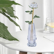 Noel Için Renkli Kristal Cam Gül Şükran Şükran Şeffaf
