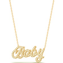 Lia Berto Baby Yazısı 925 Ayar Gümüş Kolye