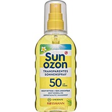 Sunozon Sunozon Güneş Spreyi Spf 50 Transparan 200 ml  Vücut Güneş Kremi