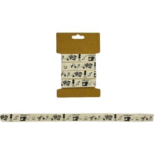 Ozan Tuhafiye Pamuk Şerit Kurdele Koton Kurdele 1,5 cm 4,5 mt A80