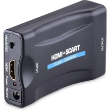 Maxgo 2164 HDMI To Scart Av Video Tv Çevirici Dönüştürücü Adaptör Tüplü Tv