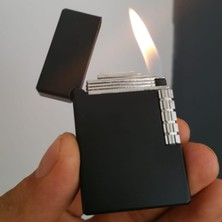 Pigado Yandan Çarklı Gazlı Siyah Metal Çakmak