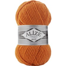 Alize Süperlana Maxi No: 225 Renk: Turuncu 100 gr x 5 Adet