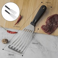 Strade Store Paslanmaz Çelik Balık Spatula Yumuşak Kolu Konik Kenar Mutfak Pişirme Için L Plastik Saplı (Yurt Dışından)