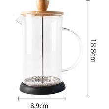 Strade Store Cam Fransız Basın Kahve Makinesi Çaydanlık Cafetiere 600ML Için Carafe Filtre Su Isıtıcısı (Yurt Dışından)