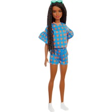 Barbie Büyüleyici Parti Bebekleri (Fashionistas) Bebek, Kalpli, Mavi Takımlı, Siyah Saçlı Bebek GRB63