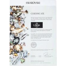 Union Takı Union Swarovski Crystal Kadın Oval Top Zincirli Özel Kesim Gümüş Kolye