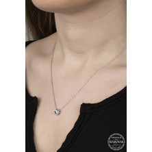 Union Takı Union Swarovski Crystal Kadın Pırlanta Montür Rose Gümüş Kolye