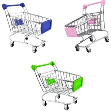 Lovoski 3 Adet Mini Alışveriş Sepeti Süpermarket Handcart Arabası Çocuk Oyun Oyna Pretend