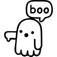 Quart Aksesuar Ghost Hayalet Boo Sticker Oto Cam Sticker Araba Sticker