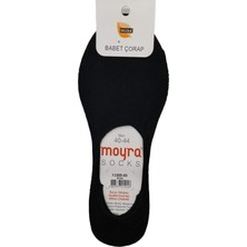 Moyra Socks 6'lı Paket Silikonlu Modal Erkek Babet Çorap 6 Adet Siyah