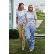 Feyza 3452 Bayan Pijama Takımı S - Sarı