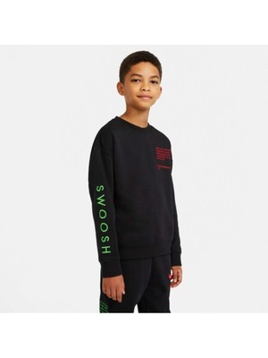 Nike DJ0668-010 Swoosh Uzun Kollu Çocuk Sweatshirt