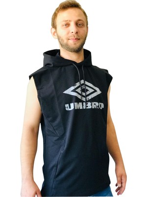 Umbro Beck Kapüşonlu Sweatshirt Erkekler İçin Rahat Tasarım Siyah Renk