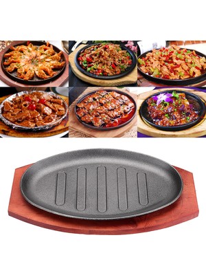 Biftek Sizzle Plate Restoran Tedarik 8 "/ 10" / 12 "ızgara Biftek Etler Için 12 Inç