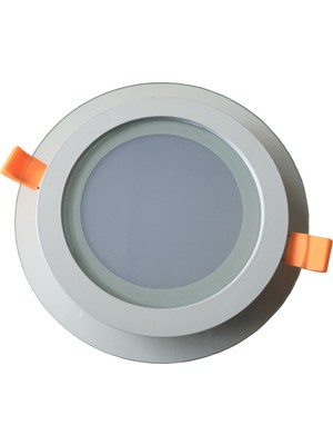 Alles 12W Camlı Yuvarlak LED Panel Armatür Beyaz