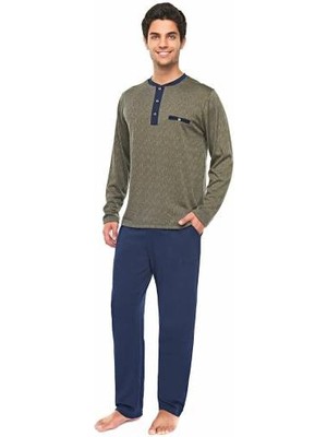 Çift Kaplan Uzun Kol Pijama Takım 8353