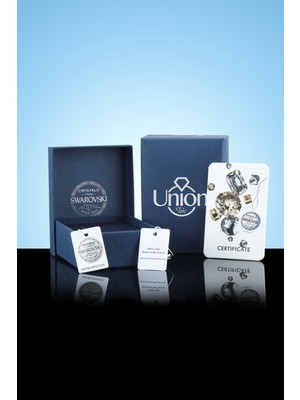 Union Takı Union Swarovski Crystal Kadın Papatya Gümüş Küpe