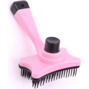 Dream Plus Otomatik Evcil Hayvan Kedi Köpek Tuşlu Tüy Toplayıcı Kaşıma Tarağı Pembe