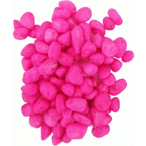 Canlı Petshop Akvaryum – Fanus – Teraryum Renkli Dekor Taşları (Fuşya Renk) 8-10 mm 1 kg