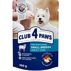 Club4paws D6346-CLUB4PAWS Kuzulu Küçk Irk Pouch Köpek Maması 100 gr
