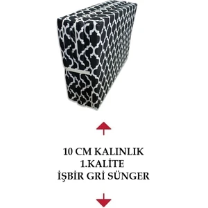 Vip Home Concept Katlanır Yer Yatağı (8 cm Kalın)Sünger Yatak 80X180 Karaçatı 8 cm