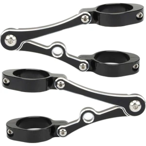 1-Çift Motosikletler Far Braketi Dağı Kelepçe 39MM-41MM Cnc Yamaha Siyah Beyaz Için (Yurt Dışından)