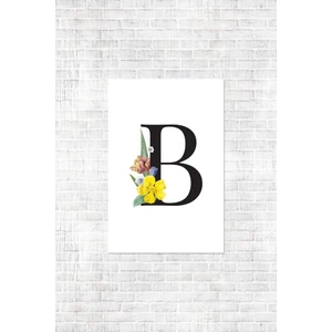 B Harf Mdf Duvar Tablo