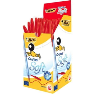 Cristal Soft Tükenmez Kalem Kırmızı 50`li Kutu Medium