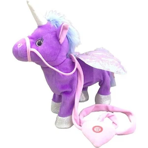 Jessieyou Mall Elektrikli Yürüyen Unicorn Peluş Oyuncak (Yurt Dışından)