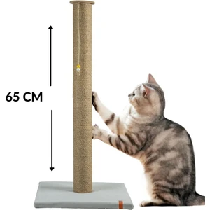 Pugalo Tırmalama Pugalo 65 cm Büyük Kedi Tırmalam Tahtası Catnipli Uzun Tırmalama Tahtası  Minder Yüzey Gri