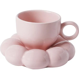 Strade Store Kahve Fincanı ve Ayçiçeği Coaster Porselen Kaynaklar Ev Ofis Içme Pembe Içme (Yurt Dışından)