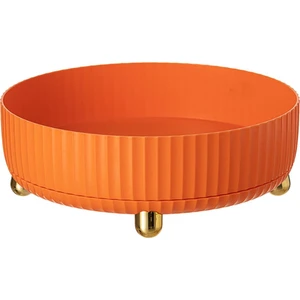 Strade Store Yuvarlak 360 Dönen Depolama Tepsisi - Turuncu (Yurt Dışından)