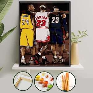 Palmiye Hobi Sanat Sayılarla Boyama Tuval Seti Fırça Boya Dahil (Çıtalı) 40x50 CM - NBA