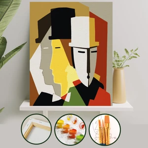 Palmiye Hobi Sanat Sayılarla Boyama Tuval Seti Fırça Boya Dahil (Çıtalı) 40x50 CM - Üç Adam