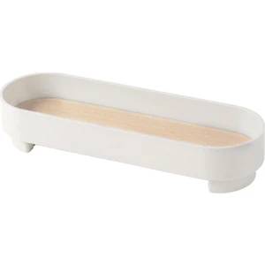 Modern Depolama Tepsisi Organizatör Servis Tepsisi Dekoratif Tepsi Mutfak Yuvarlak Köşe Beyaz