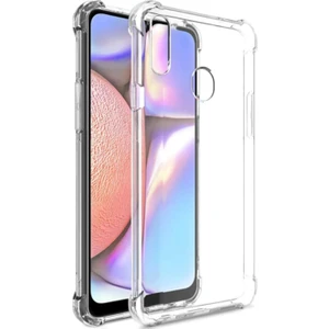 Samsung Galaxy A20 A30 Köşe Korumalı Şeffaf Silikon Darbe Emici Telefon Kılıfı 2 Adet Ekran Koruyucu